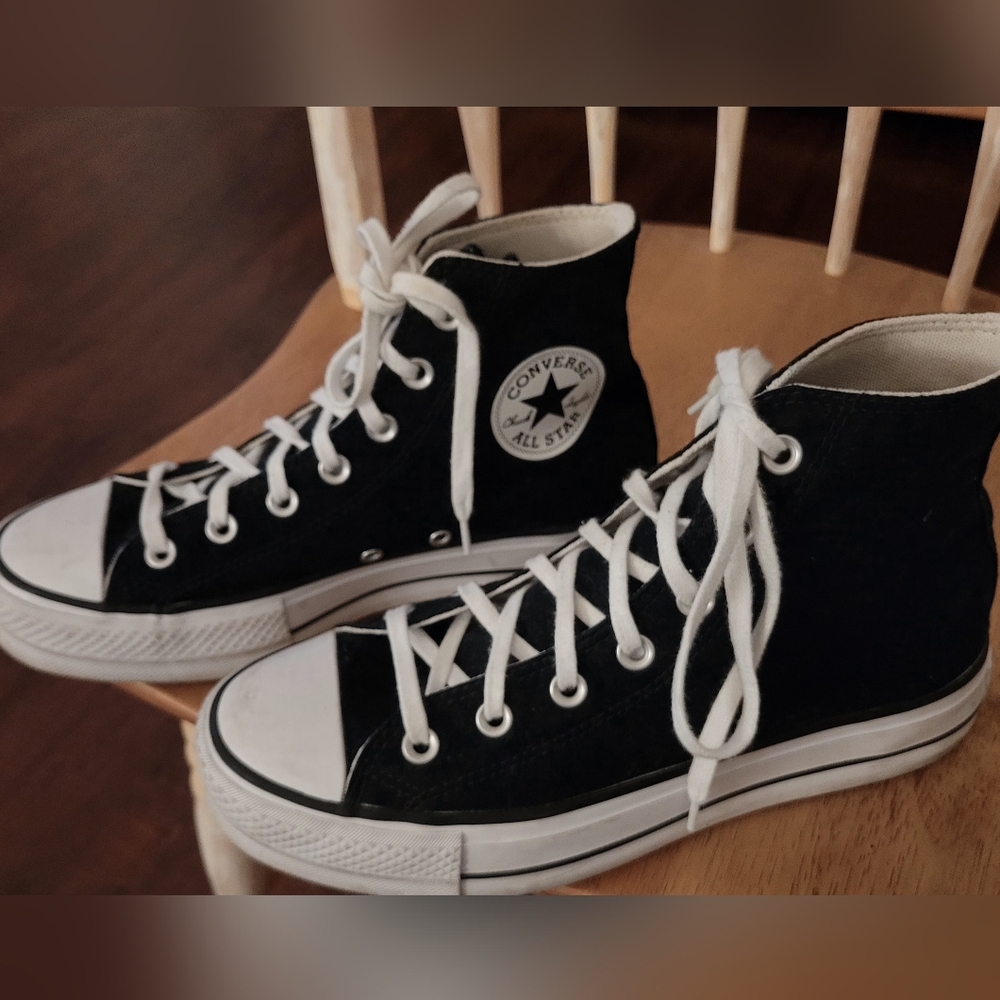 Converse Platform  Black & White High-Top Sneakers